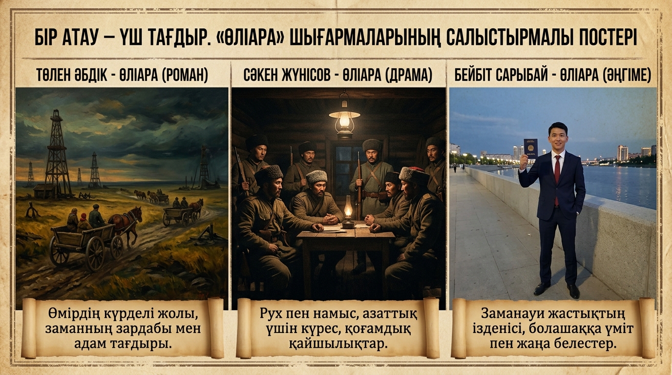 Өліара: Төлен Әбдік, Сәкен Жүнісов, Бейбіт Сарыбай